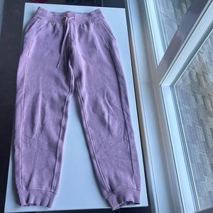Light pink Lululemon sweat pants in size 2.